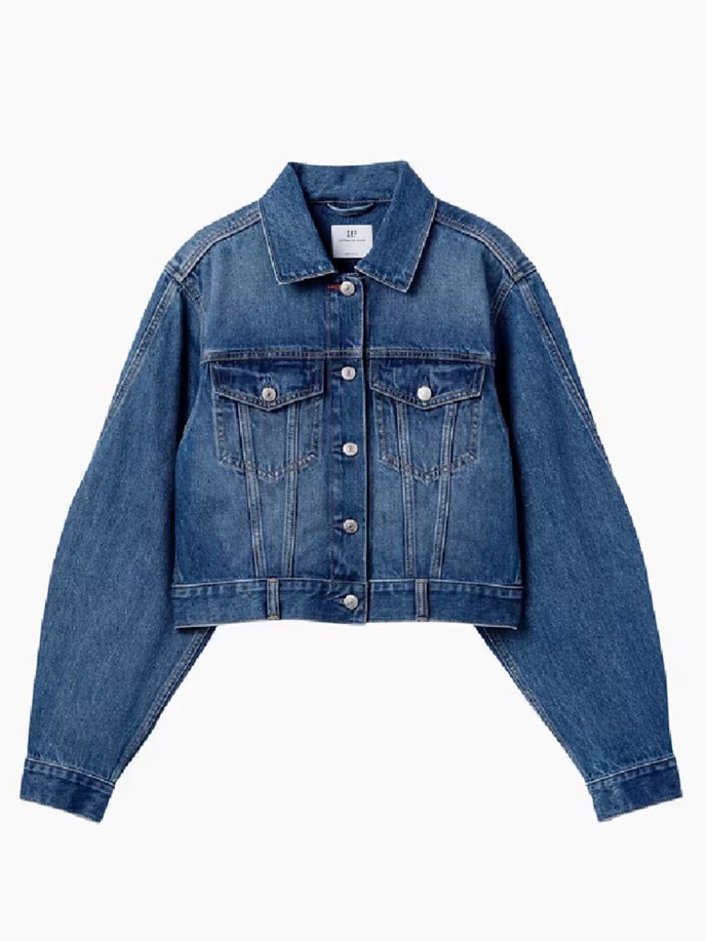 EUC Gap × Victoria Beckham Relaxed Crop Denim Jean Jacket Limited Edition Collab
